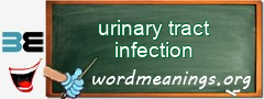 WordMeaning blackboard for urinary tract infection